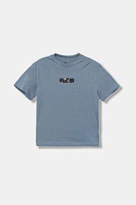 Dětské bavlněné tričko Puma ESS LOGO LAB Relaxed Execution Tee B modrá barva, s potiskem, 688984