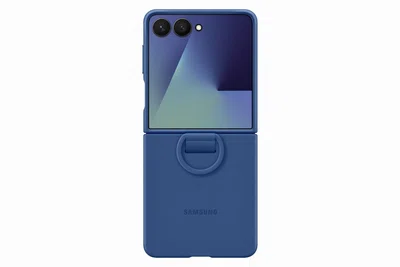 Silikonový zadní kryt Samsung EF-PF766TRE pro Samsung Galaxy Z Flip7, modrá