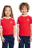 Dětské bavlněné tričko adidas Originals červená barva, s aplikací, JY3748
