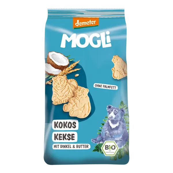 MOGLI BIO kokosové sušenky s certifikací Demeter 125 g