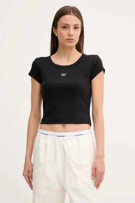 Tričko Calvin Klein Jeans dámské, černá barva, LV047C200G