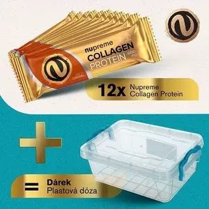 NUPREME Proteinové tyčinky slaný karamel v dóze 12 ks