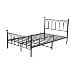 OKWISH JEDNOLŮŽKO 140/200 cm černé, kovový rám postele