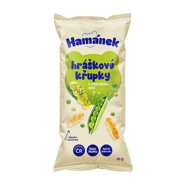 HAMÁNEK Hráškové křupky s mořskou solí 30 g