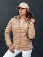 Kurtka damska przejściowa FEMMODA ciemnobeżowa Dstreet