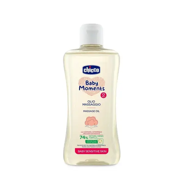 Chicco Masážní olej na mléčnou krustu Baby Moments Sensitive 0m+ 200 ml