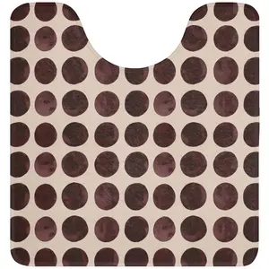 OnlyWow WC PŘEDLOŽKA Puntíky - Vzor - Hnědý 55x60 cm