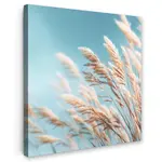 MuchoWow OBRAZ NA PLÁTNĚ Okrasná tráva - Vítr - Světle hnědá 20x20 cm