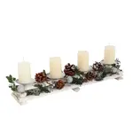 MCW ADVENTNÍ ARANŽMÁ SE SVÍČKAMI – bílé