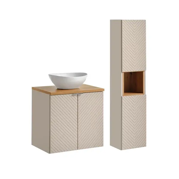 Petits-meubles KOUPELNOVÝ NÁBYTEK 60cm Manoa 2er-Set Kašmír - dřevo