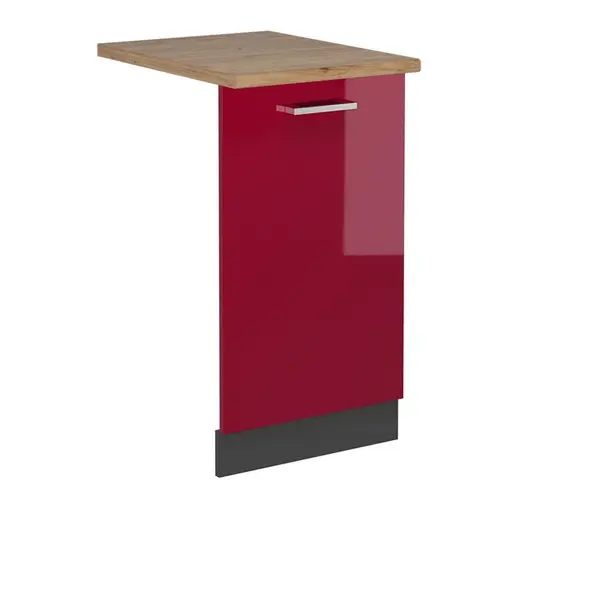 Vicco ČELNÍ PANEL MYČKY R-Line Červená vysoký lesk 45 cm , PD Dub
