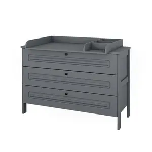 VitaliSpa PŘEBALOVACÍ PULT Ajaton Šedá 133 x 98.4 cm se 3 zásuvkami