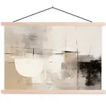 MuchoWow PLAKÁT S MAGNETICKOU LIŠTOU Abstraktní - Umění - šedá 60x40 cm