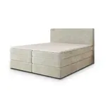 MASSENO POSTEL BOXSPRING MATERN 140x200 cm, s matrací a úložným prostorem, krémová