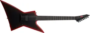 ESP LTD EXL-7 Baritone Black Metal Black Redburst Satin