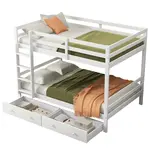 CHICFURN PATROVÁ POSTEL 140/200 cm v bílé barvě se zásuvkou