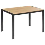 Beliani JÍDELNÍ STŮL Hnědý/Černý 120/80 cm Mann