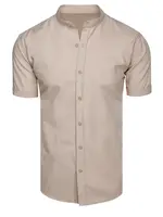 Pánská béžová košile s krátkým rukávem