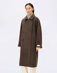 Armedangels Double-Breasted Wool Coat 3719 claystone melange M
