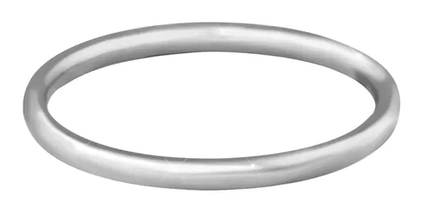 Troli Něžný minimalistický prsten z oceli Silver 60 mm