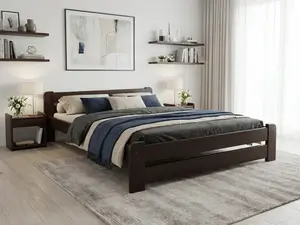Postel Laura 160 x 200 cm, ořech Rošt: S laťkovým roštem, Matrace: Matrace Coco Maxi 20 cm