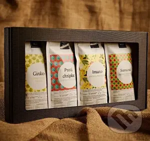 Darčekový set: sypané čaje HERBAL- Ginko, Proti Chrípke, Imuno, Samurai