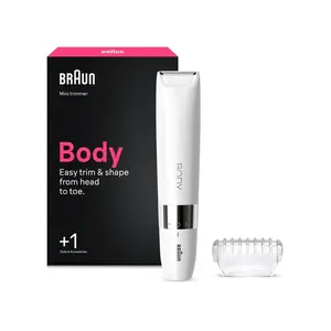 Braun BS1000 mini zastrihávač na telo, biely