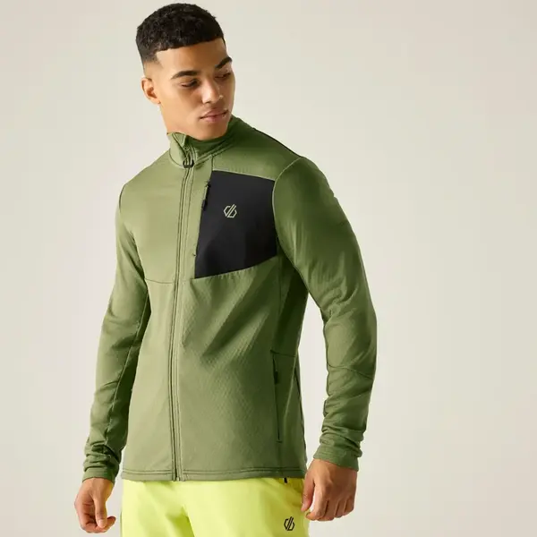 Pánská fleecová mikina dare2b venture khaki/černá xl