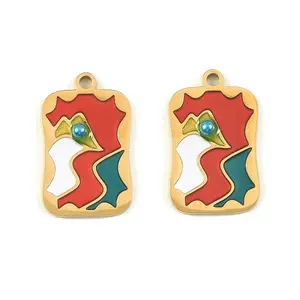304 Stainless Steel Enamel Pendants
