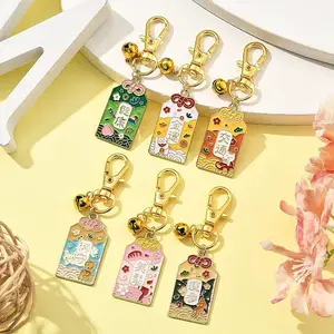 Rectangle Amulet Alloy Enamel Pendant Decorations