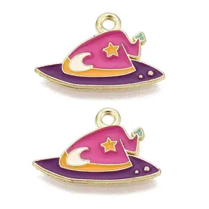 Halloween Theme Alloy Enamel Pendants