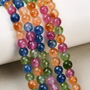 Dyed Natural Rose Quartz Beads Strands