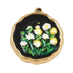 304 Stainless Steel Enamel Pendants
