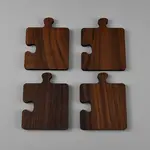 4Pcs Black Walnut Wood Cup Mat Sets