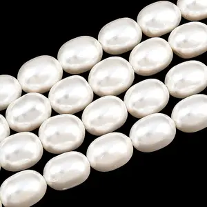 Electroplated Shell Pearl Beads Strands