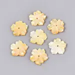 Natural Yellow Shell Carved Beads