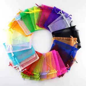 Rectangle Organza Drawstring Bags