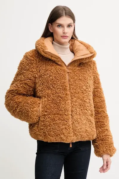 Bunda Save The Duck KENNIE hnědá barva, zimní, D31990W.CURL21