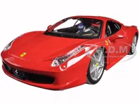 Ferrari 458 Italia Red 1/24 Diecast Model Car by Bburago