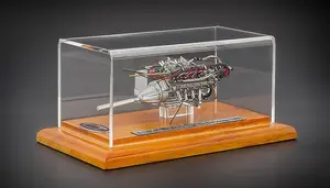 Engine with Display Showcase from 1960 Maserati Tipo 61 Birdcage 1/18 Diecast Model by CMC