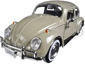 1966 Volkswagen Beetle Beige 1/24 Diecast Model Car by Motormax