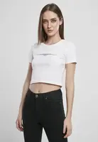 Dámske tribal crop tričko biele