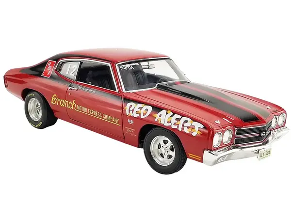 1970 Chevrolet Chevelle 454 LS6 "Red Alert" Red with Black Stripes Limited Edition to 374 pieces Worldwide 1/18 Diecast Model Car by ACME