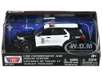 2022 Ford Police Interceptor Utility "LAPD (Los Angeles Police Department)" Black and White "Law Enforcement and Public Service" Series 1/43 Diecast