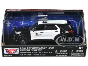 2022 Ford Police Interceptor Utility "LAPD (Los Angeles Police Department)" Black and White "Law Enforcement and Public Service" Series 1/43 Diecast