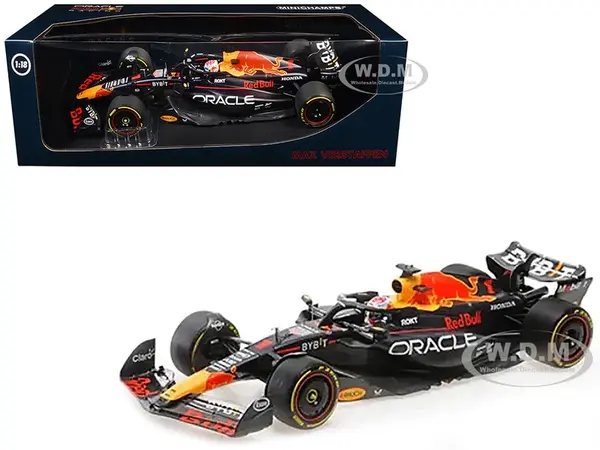 Red Bull Racing RB19 1 Max Verstappen "Oracle" Winner F1 Formula One "Italian GP" (2023) with Driver Limited Edition to 160 pieces Worldwide 1/18 Die