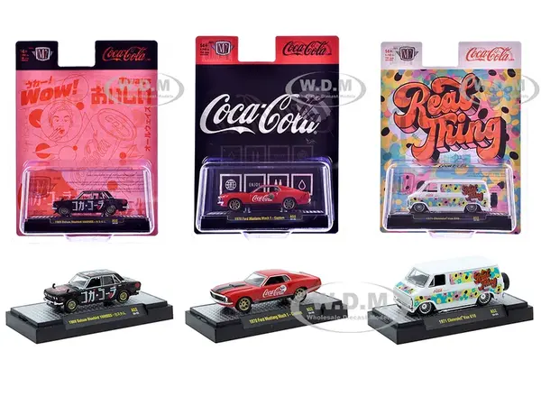 "Coca-Cola" Set of 3 pieces Release 52 Limited Edition to 10000 pieces Worldwide 1/64 Diecast Model Cars by M2 Machines