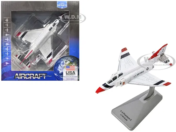 McDonnell Douglas F-4 Phantom Aircraft "No. 1 Thunderbirds" United States Air Force "Collector Series" 1/144 Diecast Model by Air Force 1