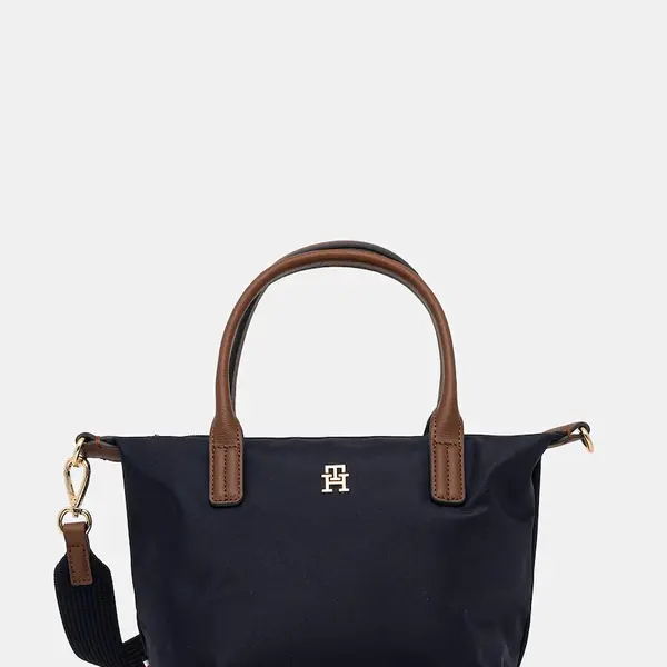Kabelka Tommy Hilfiger tmavomodrá farba, AW0AW17709