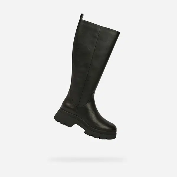 Černé dámské kozačky Geox Pluette - Dámské